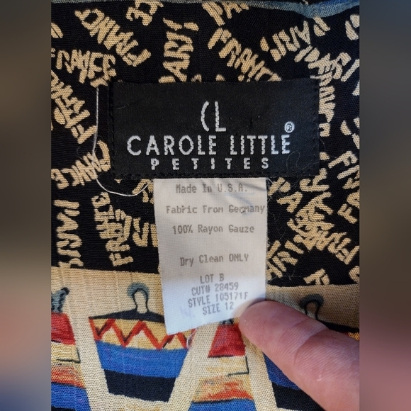 Carole Little Vintage Paris Print One Button Cardigan - Picture 6 of 13